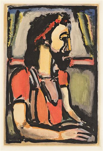 GEORGES ROUAULT Christ de profil.